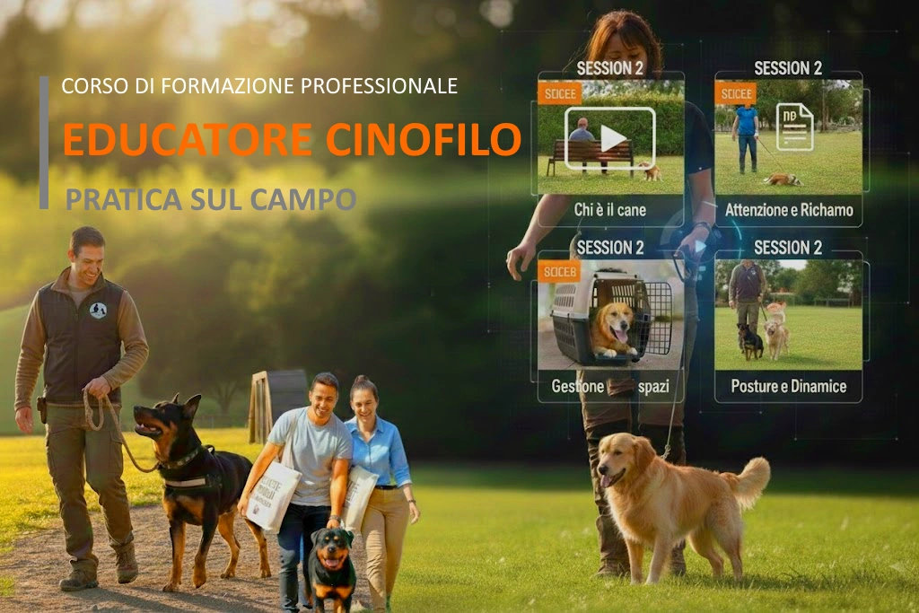 CORSO PER EDUCATORE CINOFILO ADDESTRATORE CINOFILO IN PRESENZA